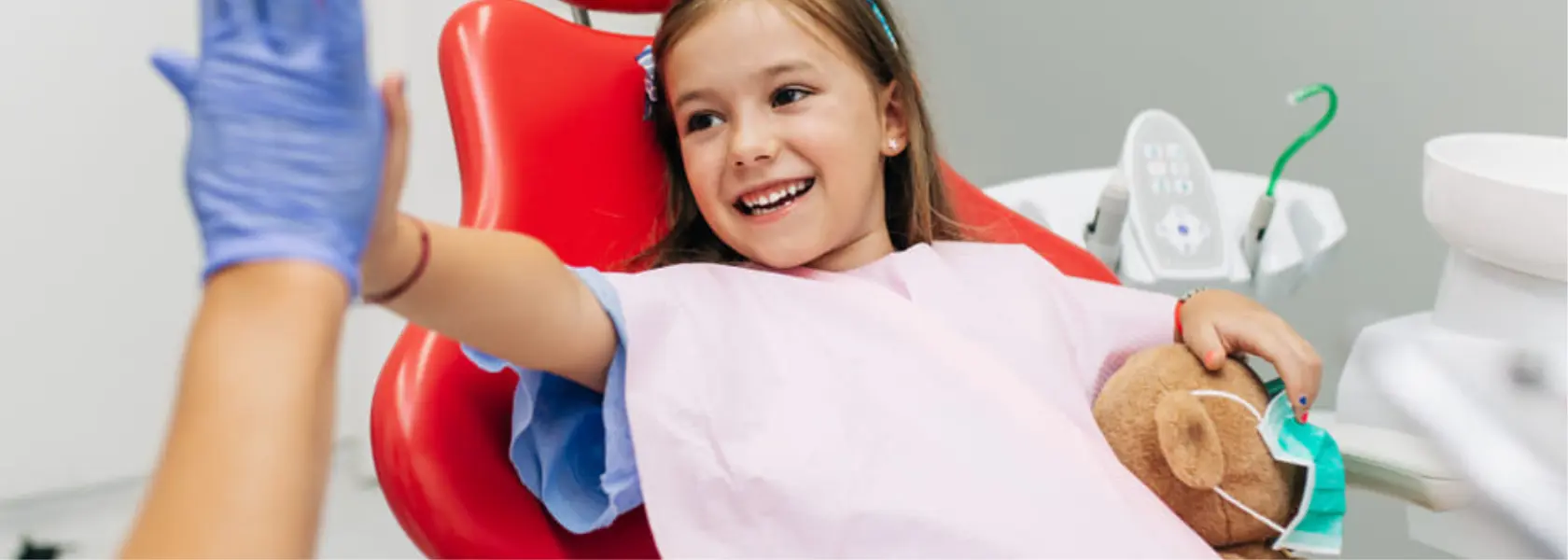 patient after seeing our emergency pediatric dentist